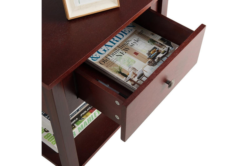 Giantex Set of 2 Bedside Tables Nightstand Wooden End Table Sturdy Storage Cabinet Bedroom Accent Table