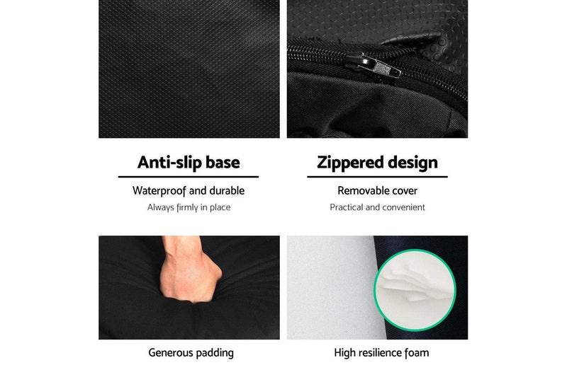 Artiss Floor Lounge Sofa Camping Chair Black