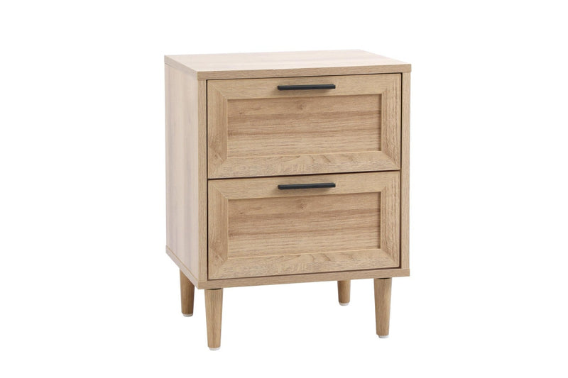 Oikiture Bedside Tables Set of 2 Nightstand Wood