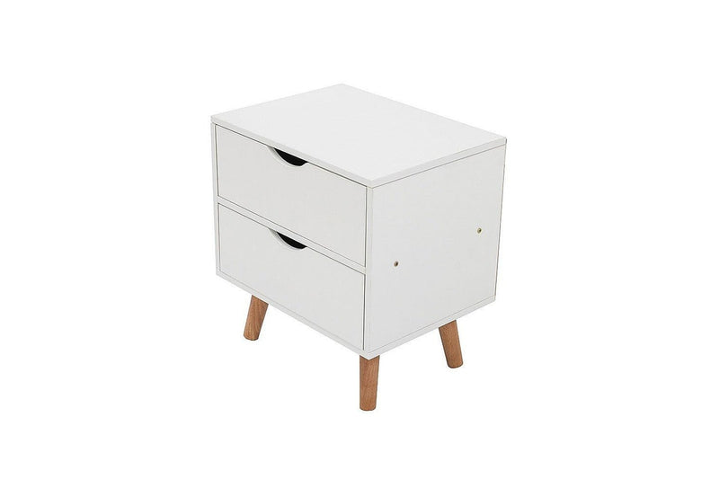 White Wood Drawers Side Nightstand Storage Cabinet Mdf 40 Inch Bedside Tables