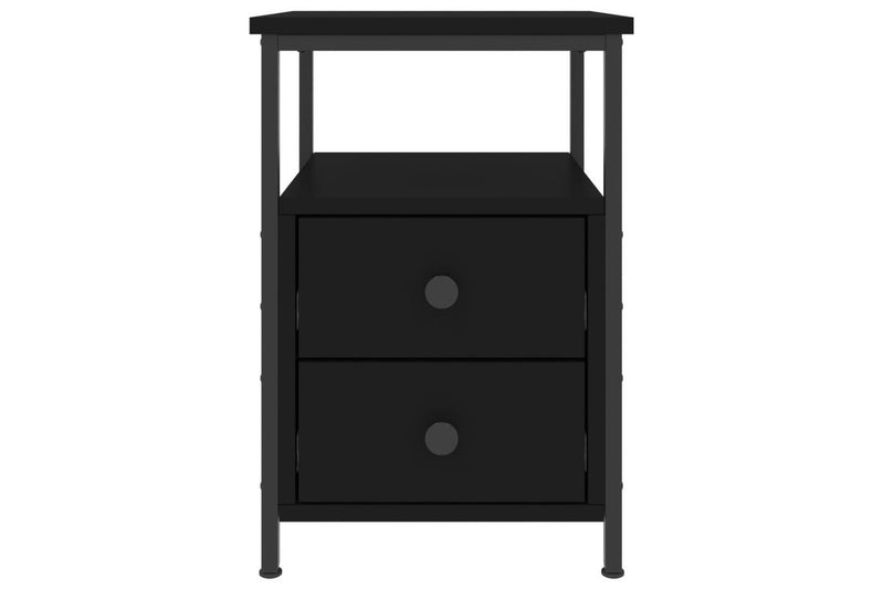 Bedside Cabinet Black 34x35.5x50 cm Engineered Wood vidaXL
