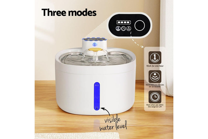 i.Pet Pet Water Fountain Feeder Dispenser Filter Dog Cat Drinking Automatic 2.6L