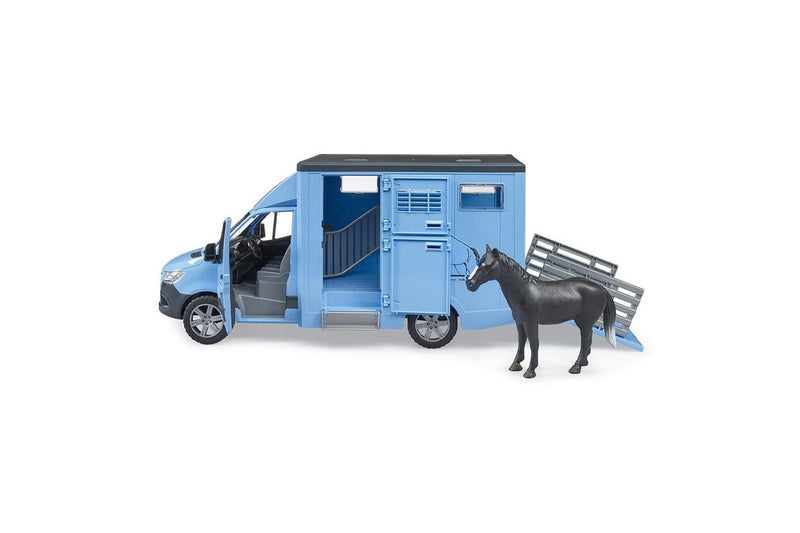Bruder 1:16 Mercedes G3 Sprinter Animal Transporter Vehicle w Horse Kids Toy 3y+