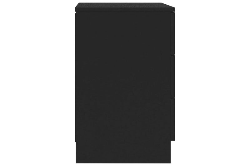 Bedside Cabinets 2 Pcs Black 38X35x56 Cm Engineered Wood Bedside Tables