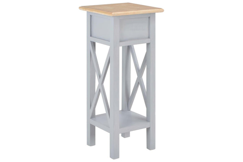 Side Table Grey 27x27x65.5 cm Wood vidaXL