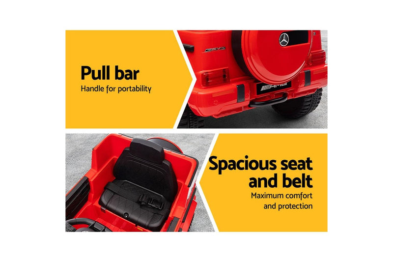 Kids Electric Ride On Car Mercedes-Benz Licensed AMG G63 Toy Cars Remote Red