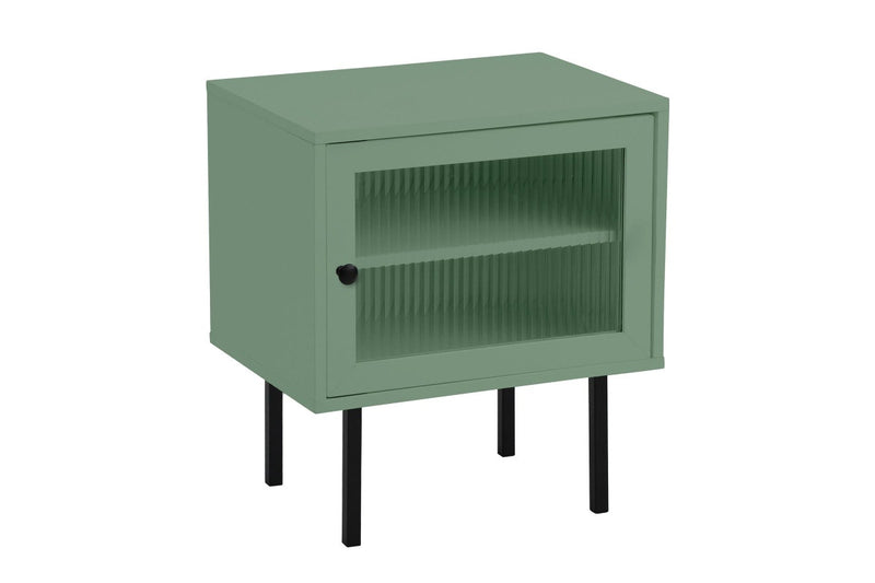 Oikiture 2x Bedside Tables Wood(Green)