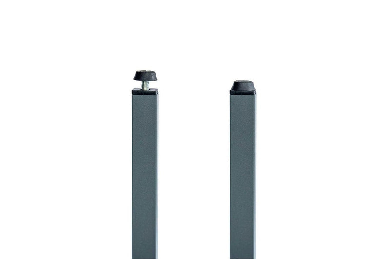 Quest Razor 90cm Steel Foldable Table w Adjustable Feet Outdoor Camping Grey