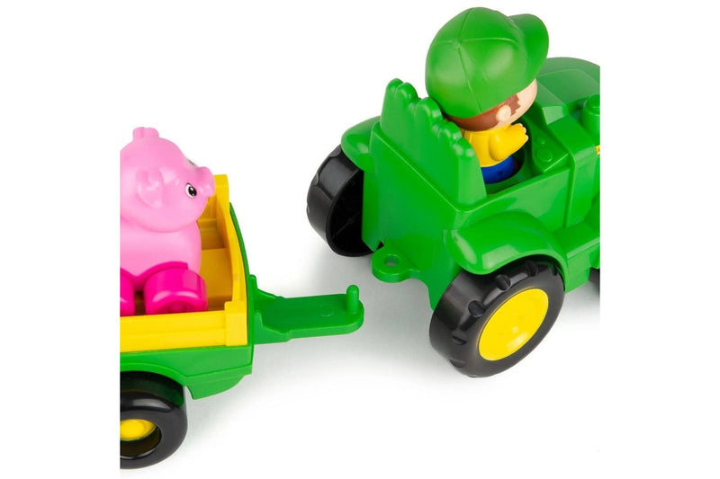 John Deere 35cm Animal Sounds Music Wagon Ride Kids Vehicle w Figure Toy 18m+