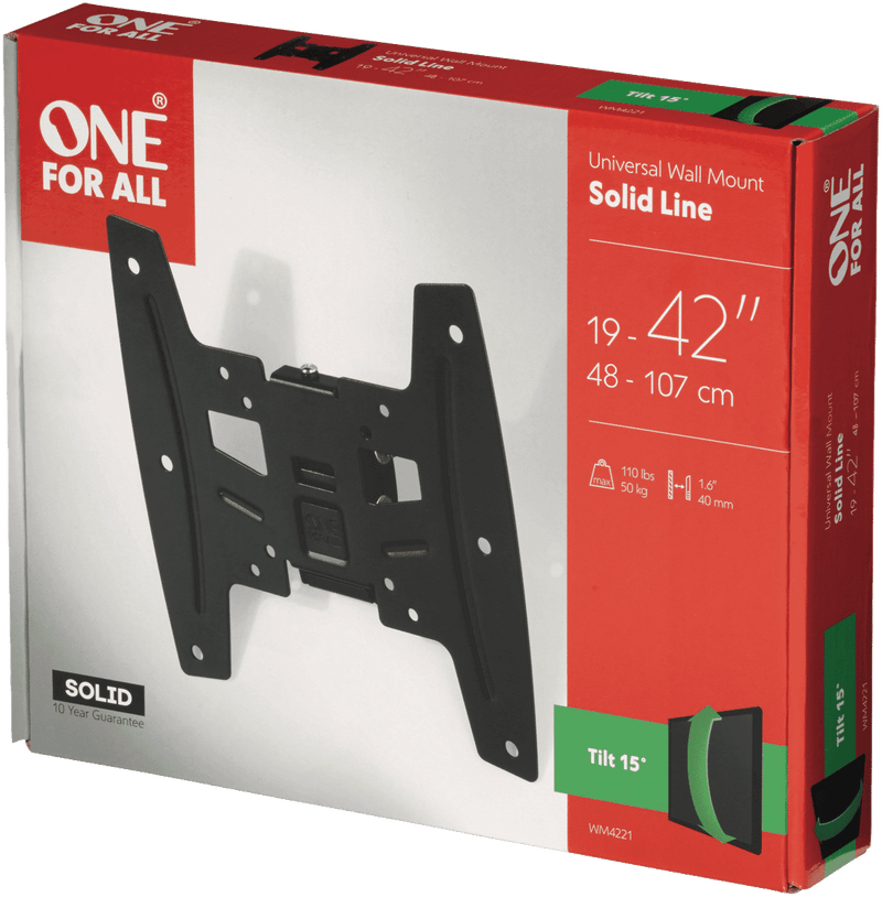 One For All 19-43" Tilt 50kg TV Bracket