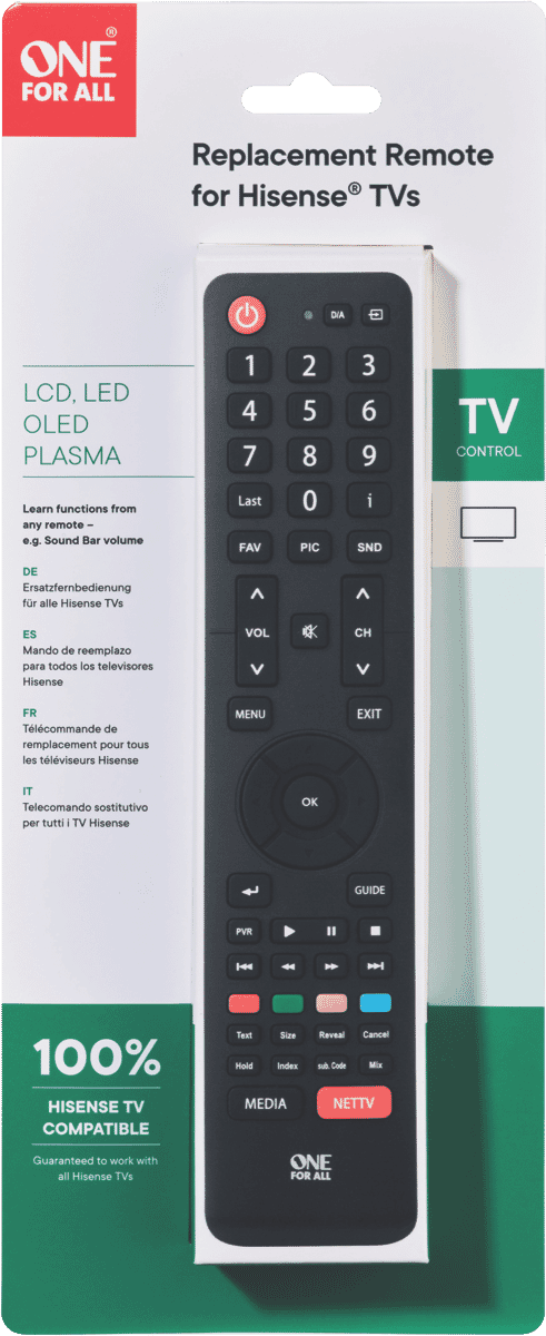 One For All Hisense TV Replacement Remote