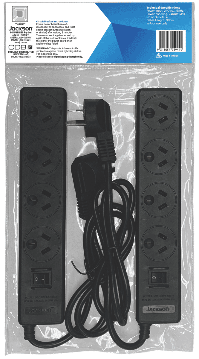 Jackson 4 Way Twin Pack Powerboards