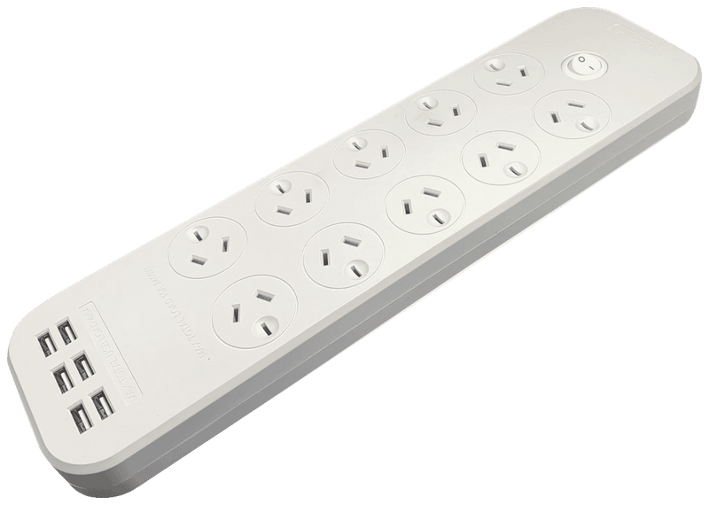 Jackson 10 Way Surge Powerboard 6x USB Ports