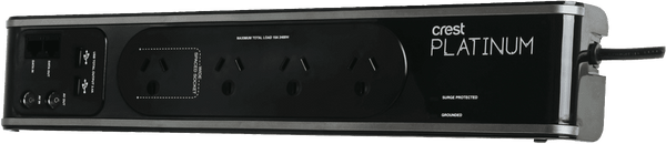 Crest 4 Socket AV Surge Protect Powerboard