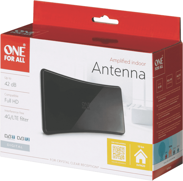 One For All HD Amplified Indoor Antenna 42dB