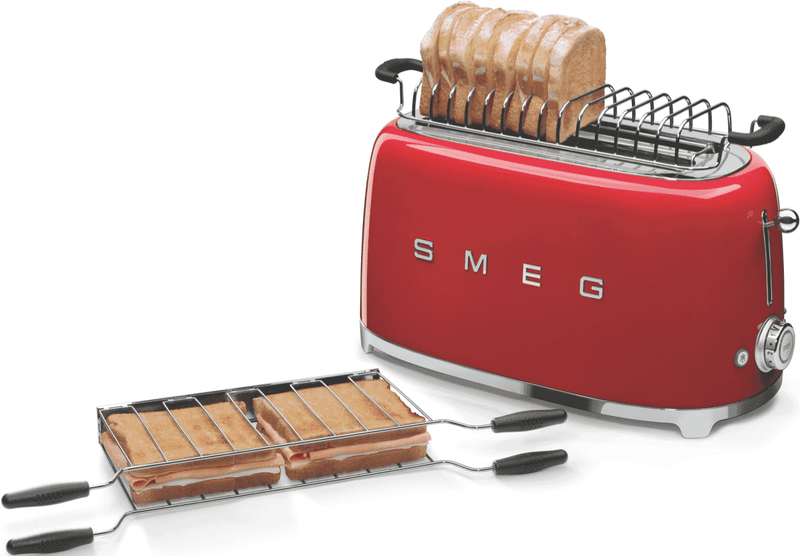 Smeg 50's Style Longslot 4 Slice Toaster Red