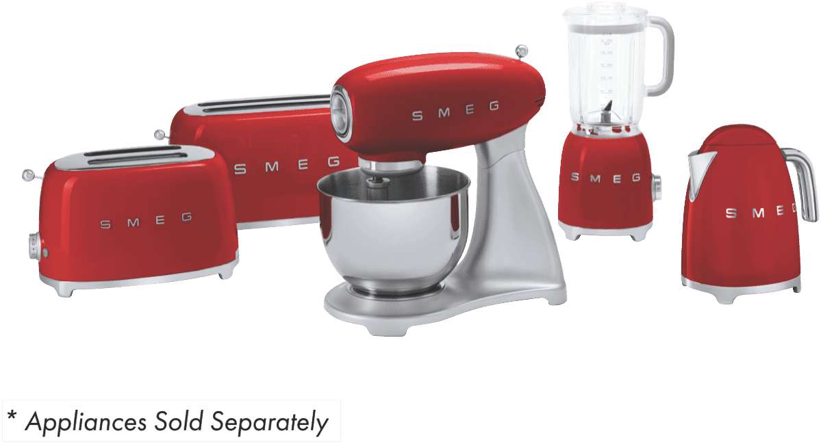 Smeg 50's Style Longslot 4 Slice Toaster Red