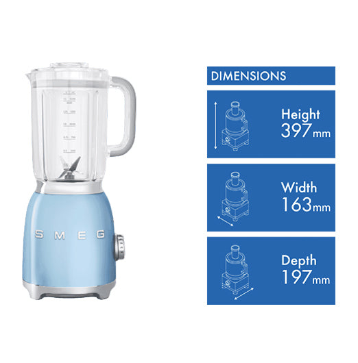 Smeg BLENDER 50's STYLE PASTEL BLUE