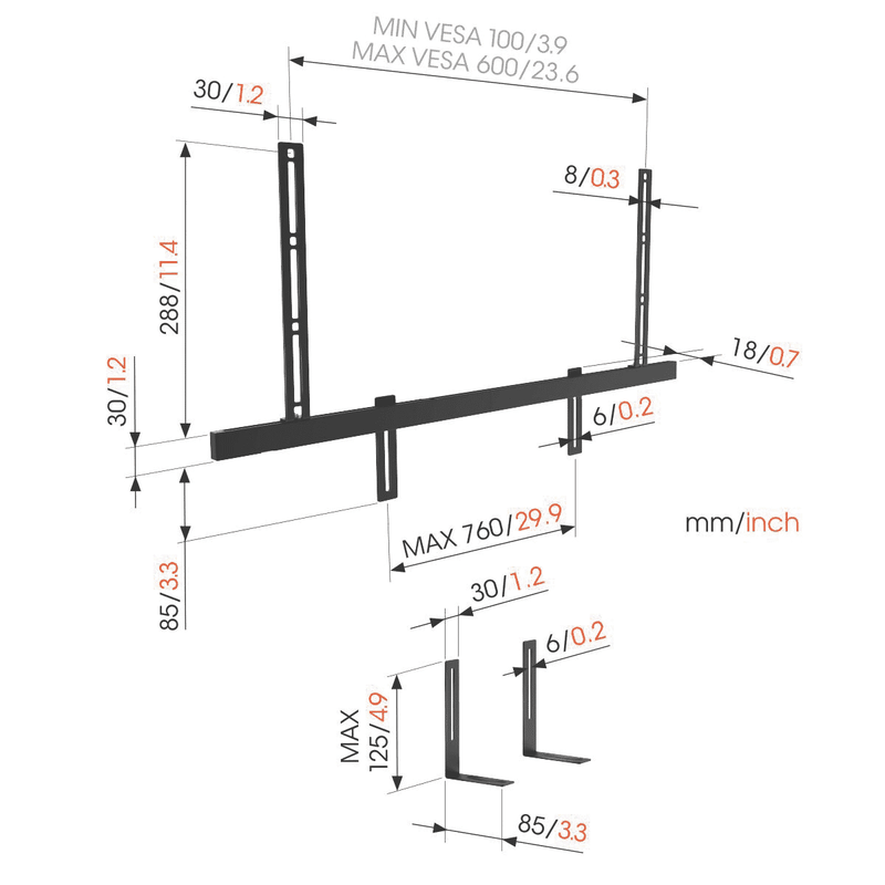 Vogels Universal Soundbar Mount