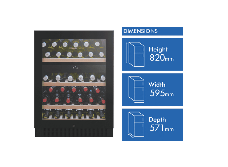 Vintec 50 Bottle Dual Zone Cabinet