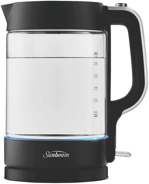 Sunbeam Glass Kettle Dark Canyon Black