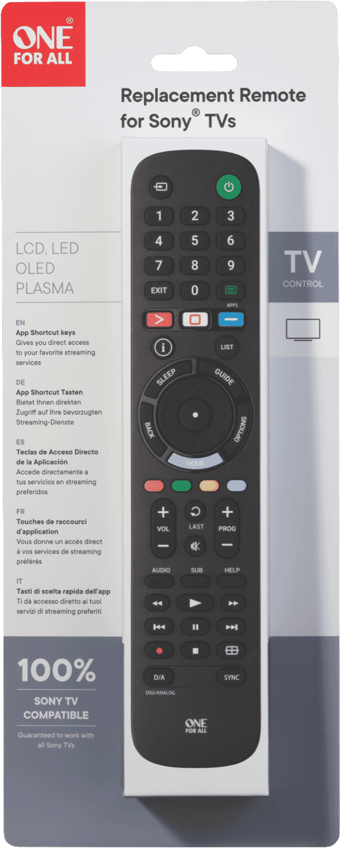 One For All Sony Replacement Remote