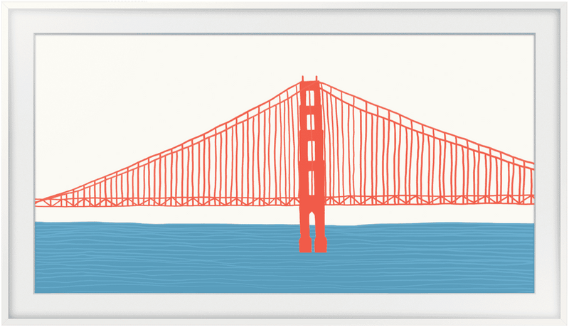 Samsung Customisable Modern Frame For 55" Frame TV, White
