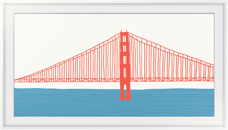 Samsung Customisable Modern Frame For 43" Frame TV, White