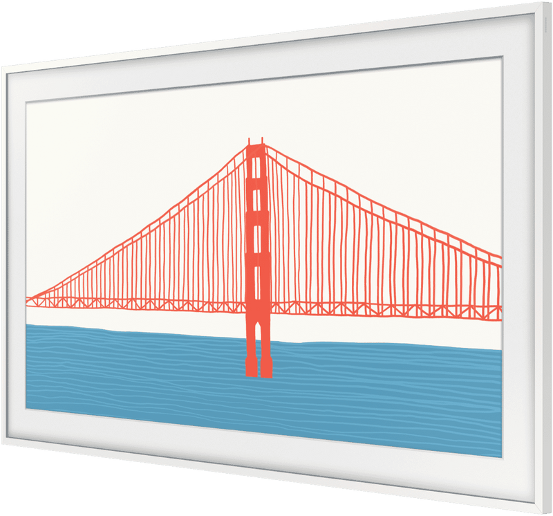 Samsung Customisable Modern Frame For 43" Frame TV, White