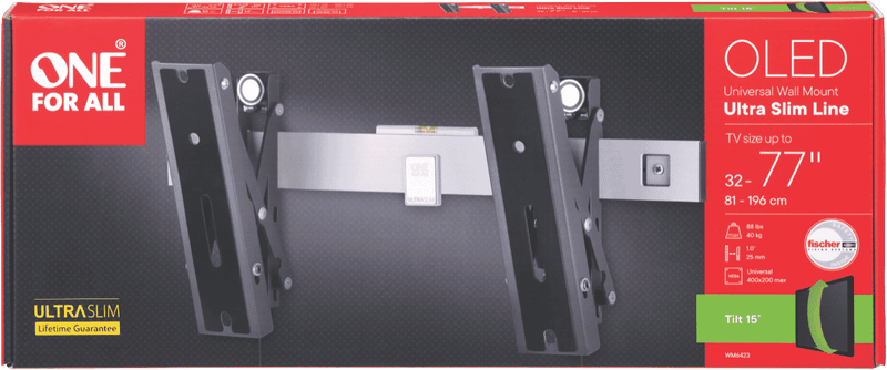 One For All Ultraslim OLED Tilt Mount 32-77" (40kg)
