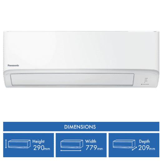 Panasonic C2.5kW H3.2kW Reverse Cycle Split System and Air Purifier