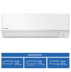 Panasonic C2.5kW H3.2kW Reverse Cycle Split System and Air Purifier