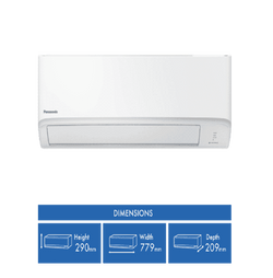 Panasonic C3.5kW H4.3kW Reverse Cycle Split System and Air Purifier
