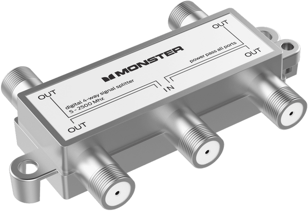 Monster Digital Coaxial 4 Way Splitter
