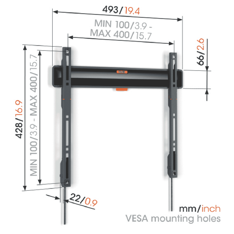 Vogels Fixed TV Wall Mount 32-77"