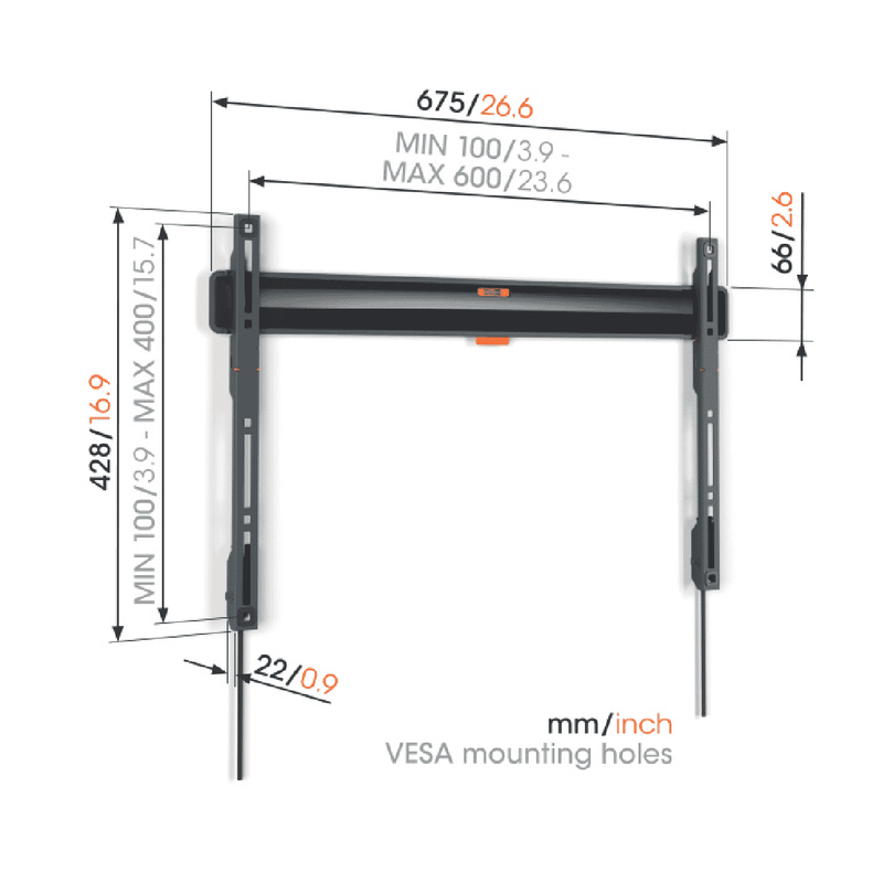 Vogels Fixed TV Wall Mount 40-100"