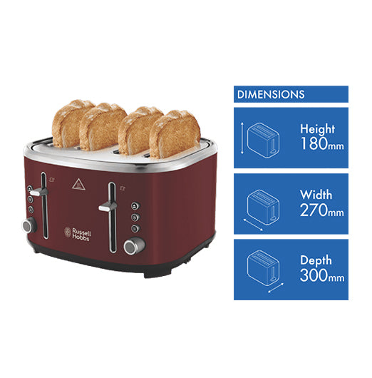 Russell Hobbs Legacy Bloodstone 4 Slice Toaster