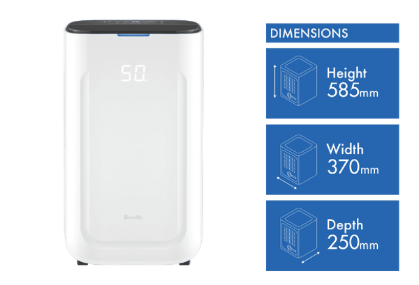 Breville The Smart Dry 2-in-1 Viral Protect Dehumidifier