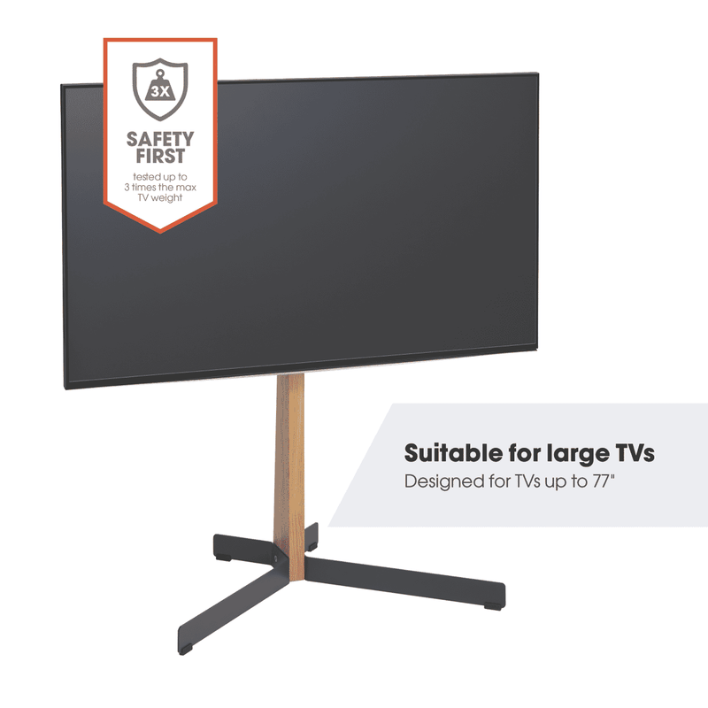 Vogels TV Floor Stand (Up to 77") Black & Oak