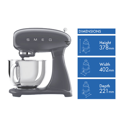 Smeg 50's Style Stand Mixer Grey