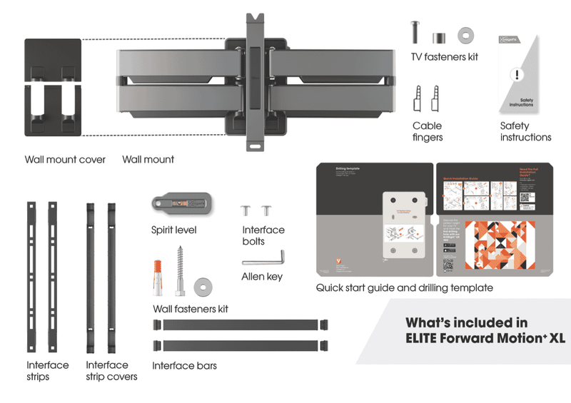 Vogels Ultra-Slim Elite Forward Full Motion TV Wall Bracket (Extra Large (55-100")