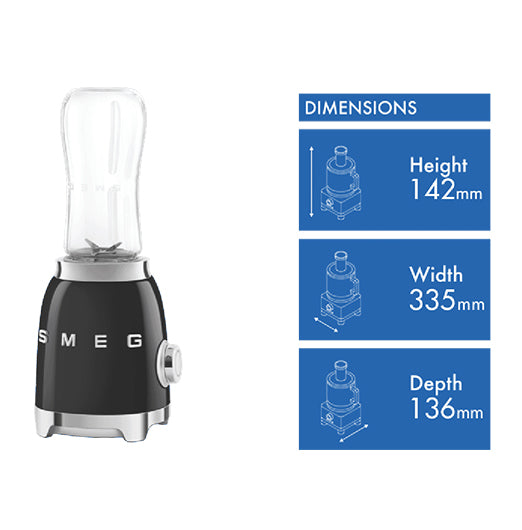 Smeg Personal Blender 50's Style Black
