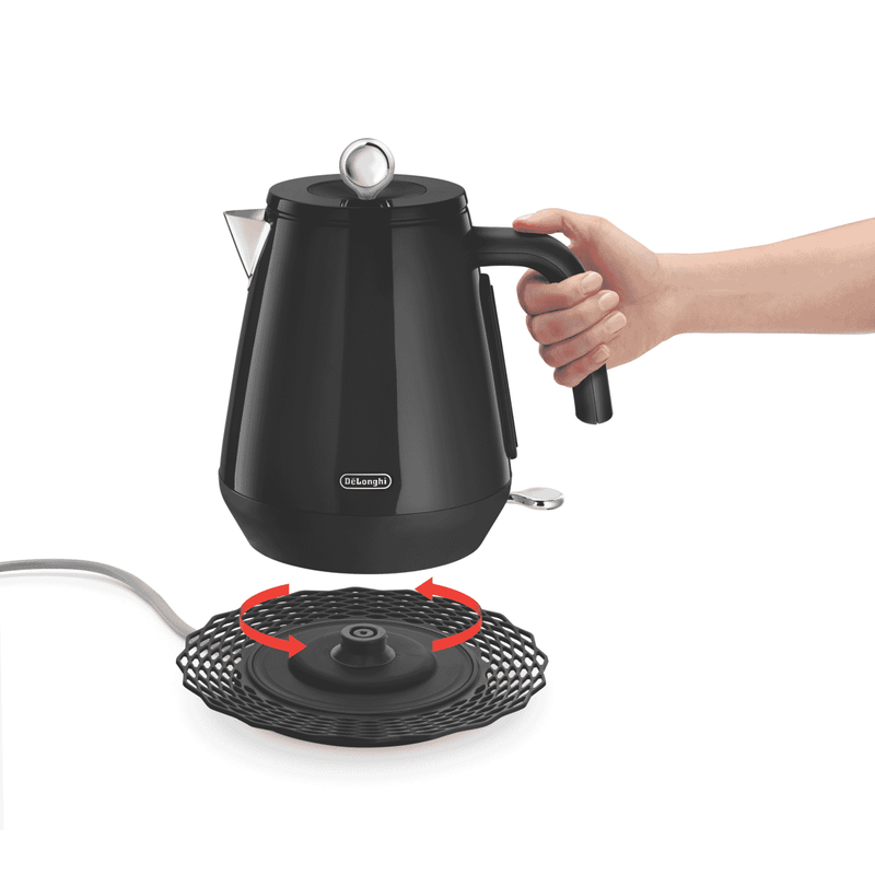 DeLonghi Eclettica 1.7 Litre Kettle Bold Black