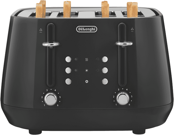 DeLonghi Eclettica 4 Slice Toaster Bold Black