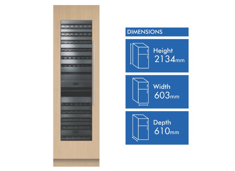 Fisher & Paykel 376L Integrated Column Wine Cabinet