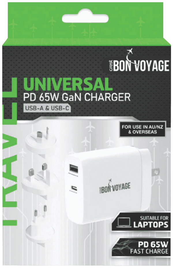 Bon Voyage 65W GaN Universal Travel Adaptor