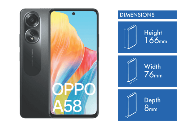 OPPO A58 128GB Glowing Black