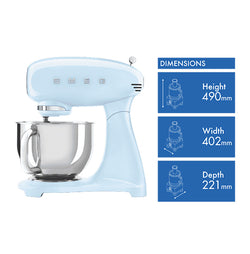 Smeg 50's Style Stand Mixer Pastel Blue