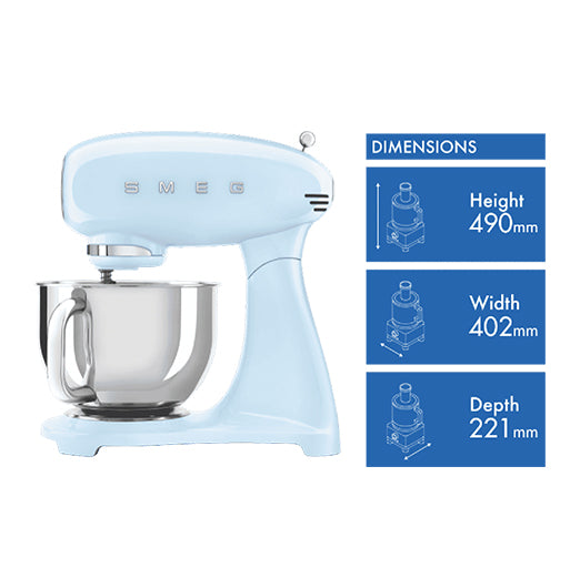 Smeg 50's Style Stand Mixer Pastel Blue