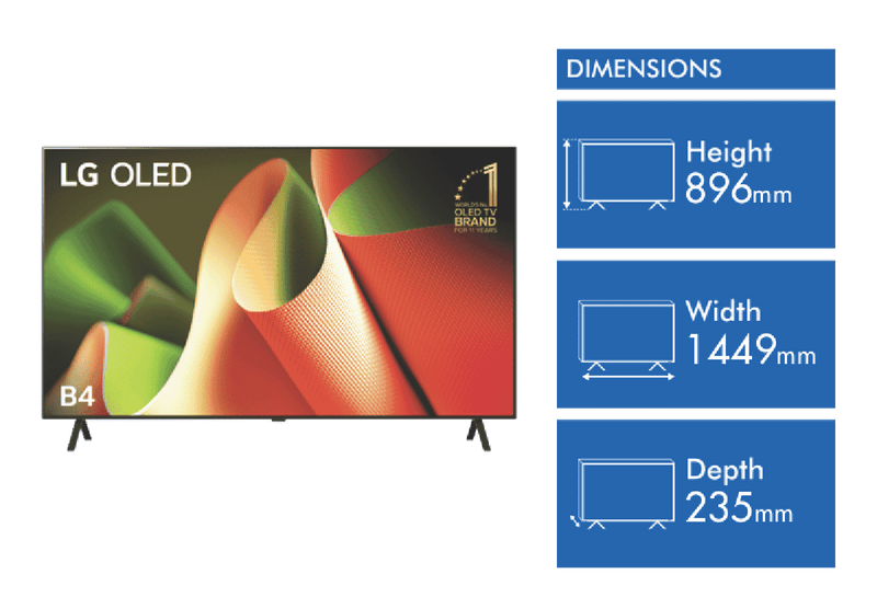 LG 65" OLED B4 4K Smart TV 24
